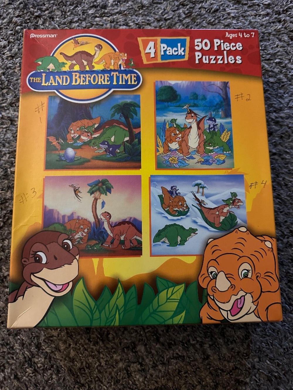 The land before time puzzle, Puzzle Set, Vintage Puzzles, The Land Before Time